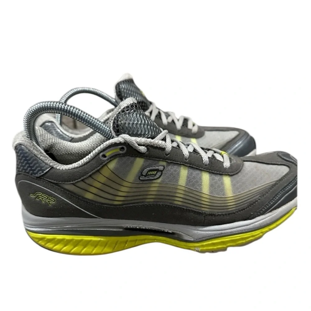 Skechers Shape Ups Resistance Gray Chunky Heel Sneakers for Women, Size 10.